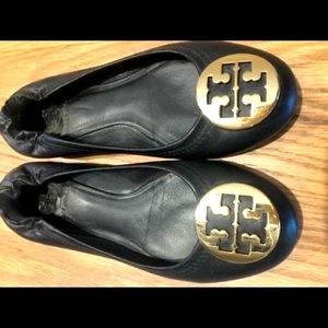Tory Burch Black Ballet Flats